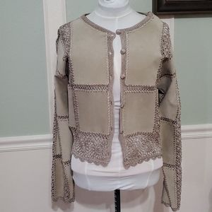 Leather & Crochet Jacket